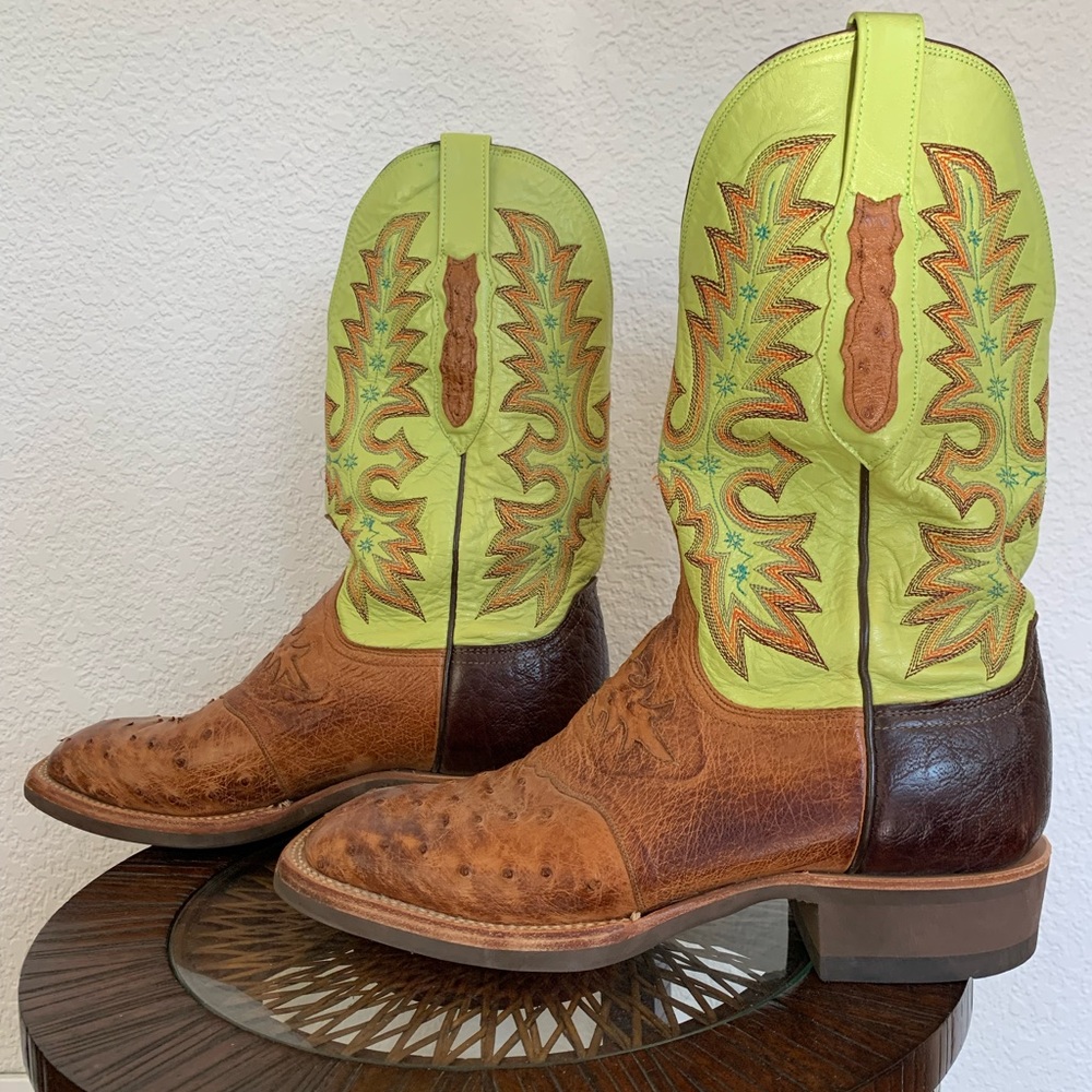 Men's Lucchese Rowdy Ostrich Boots, 8.5 D
